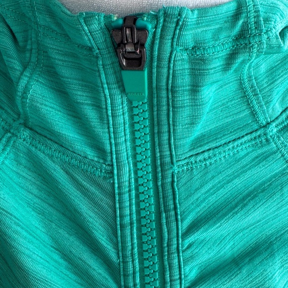 ATHLETA Teal Long Sleeve Athletic Top Full Zip Up - Picture 7 of 10